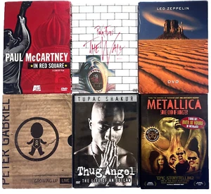 6 MUSIC DVDS PINK FLOYD / McCARTNEY / METALLICA / LED ZEPPELIN /TUPAC / GABRIEL - Imagen 1 de 9