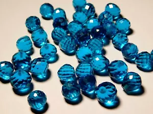 6 Pcs AAA Hydro Neon Apatite Quartz Top Half Drilled Briolette Onion Beads 12MM - Picture 1 of 7