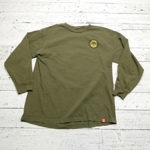 Vintage Spitfire Shirt Size M Green Cotton Long Sleeve "The End" Graphic Y2K - Picture 1 of 9