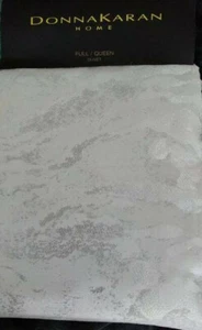 DKNY Donna Karan QUEEN LUNA  DUVET COVER Platinum Jacquard Weave $375 New - Picture 1 of 5