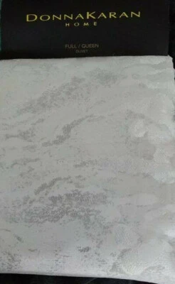 FUNDA NÓRDICA DKNY Donna Karan Queen Luna Platino Tejido Jacquard $375 Nueva Foto 1 de 4