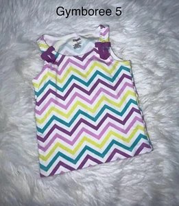 Gymboree Everyday Faves Purple Yellow Chevron Tank Size 5 - Picture 1 of 1