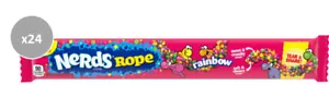 901823 24 x 25g RAINBOW NERDS ROPE SOFT GUMMY TINY TANGY CRUNCHY CANDY - Picture 1 of 1