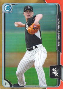 2015 Bowman Chrome Prospects Orange Refractors #BCP177 Nolan Sanburn 12/25