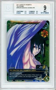 2011 Naruto Sasuke Uchiha PR-078 Rebirth Tin Promo BGS 9 MINT - Picture 1 of 2