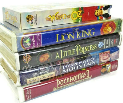 Walt Disney 5-VHS Bundle - Wizard of Oz Lion King Pocahontas II Witch Mountain Foto 1 de 4