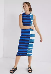 Vestido de verano ANTROPOLOGIE Corey Lynn Calter a rayas midi sin mangas talla M nuevo con etiquetas - Imagen 1 de 4