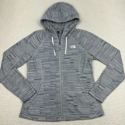 Suéter North Face Mujer M Gris Sudadera con Capucha Cremallera Completa Polar Mezzaluna Geométrico Foto 1 de 4