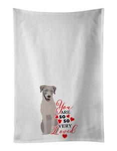 Labrador Retriever Gray So Loved White Kitchen Towel Set of 2 WDK3956WTKT - Picture 1 of 3