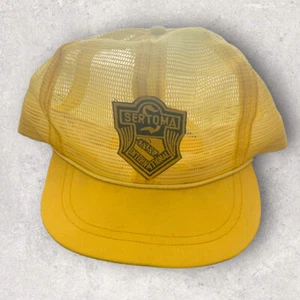 Vintage Sertoma International Yellow All Mesh Trucker Snapback Hat - Picture 1 of 5
