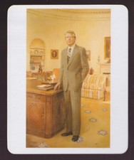 PRESIDENT JIMMY CARTER 39th Portrait Painting KNOWLEDGE HISTORY CARD