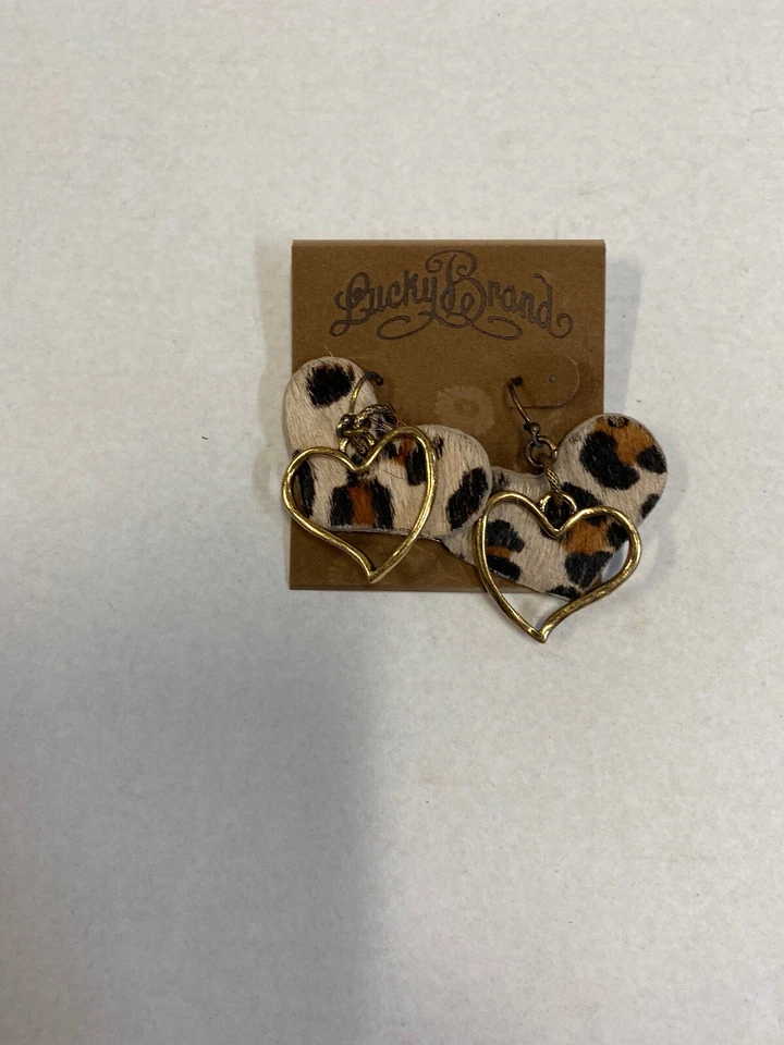 Lucky Brand Leather Earring Semi Precious Accents - Image 1 of 4