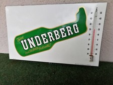 Original Emailschild Underberg Thermometer / Ferro Email C. Robert Dold...