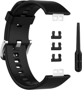 Huawei Watch FIT Silikonband Armband Ersatzarmband Schwarz - Bild 1 von 3