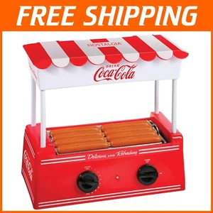 Retro Hot Dog Roller: Holds 8 Regular or 4-Foot Dogs & 6 Buns - Stainless Steel - Picture 1 of 10