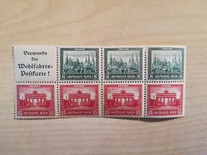 Deutsches Reich postfrisch Heftchen Blatt Mi.Nr. 69 mit Falz - Photo 1 sur 2