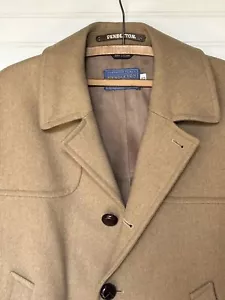 Vintage Pendleton Wool Overcoat Camel Brown Tan Lined 4 Button Men’s Size 42 - Picture 1 of 12