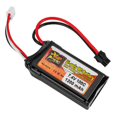 ZOP POWER 7,4V 2S 1200mAh LiPo Batterie 100C SM 2 PIN Stecker für RC Car Auto Drohne Boot