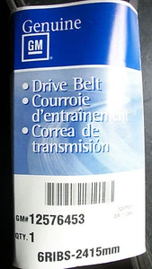 DRIVE BELT PART # 12576453 FOR 2000 - 2003 CHEVY S-10 - NEW - Photo 1 sur 2