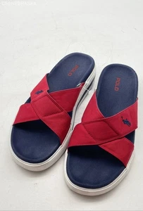 Pantofole Polo Ralph Lauren rosse - taglia 7,5B - Foto 1 di 8