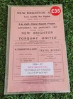 New Brighton V Torquay United FA Cup 3rd Football Programme 1956/57  VGC  Rare 