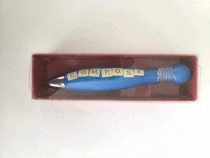 Hasbro Scrabble Compose Balloon Ballpoint Pen 2014 Black Ink Box Opened READ - Picture 1 of 7