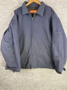 VTG Mens XXL RED KAP Quilt Lined Full Zip Mechanic Bomber work Twill Jacket USA - Picture 1 of 10