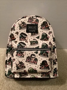LOUNGEFLY UNIVERSAL MONSTERS TATTOO AOP MINI RUCKSACK ~ MIT ETIKETT ~ BRANDNEU - Bild 1 von 5