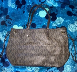 Michael Kors Jet Set Reversible Brown Snake Print Gold Hardware Tote Bag XL - Picture 1 of 5