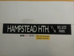 Hampstead Heath Via Belsize Park - London Bus Destination Blind 15b 42” Gift - Picture 1 of 16