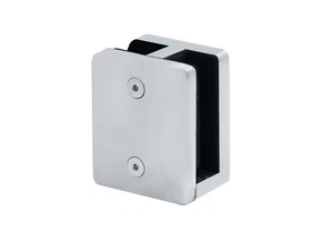 Grandvue Series Pressure Fit Bottom Center Glass Clamp - Polished Stainless - Picture 1 of 1