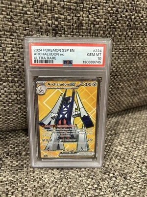 2024 Pokémon Ultra Rare Holo Full Art Archaludon EX 224/191 PSA 10 - Image 1 of 2