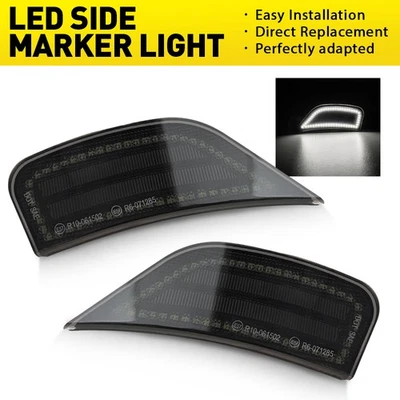For Cadillac 2021-2023 Escalade Smoke Lens Bumper Front Side Marker Lights Pair - Image 1 of 4