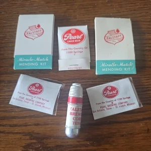 Kit cucito pubblicitario vintage Pearl Brewing Falstaff birra Breweriana lotto di 6 - Foto 1 di 8