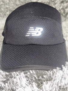 New Balance Hat Cap Strapback One Size Black Panel Hat Adjustable - Picture 1 of 3