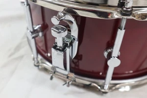Canopus Used Custom Order Snare 13X6 Maple 8Ply Nitro Lq Red - Picture 1 of 6