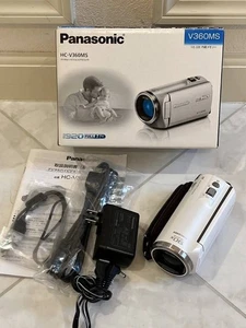 Panasonic HC-V360MS White HD Camcorder V360MS 16GB 50x Optical Zoom w/Box - Picture 1 of 12