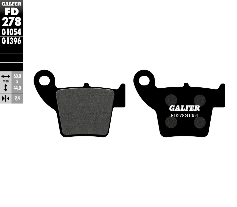 Galfer Carbon Rear Brake Pads HONDA CR125R/250R/F CR150F/R CRF450  FD278G1054 - Image 1 of 1