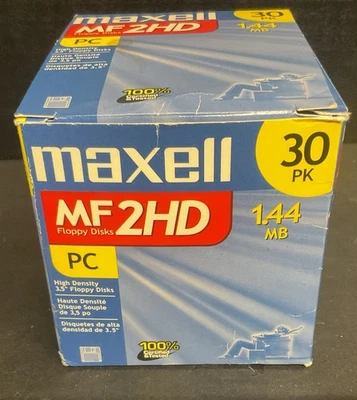 DISQUETES PC MAXELL 2HD 1.44 MB 3.5" MF2HD DOBLE CARA - caja abierta 25 discos Foto 1 de 4