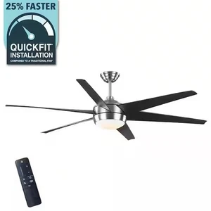 HDC Windward 68 in. White Color Changing LED Brushed Nickel Ceiling Fan - Picture 1 of 11