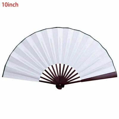 Ткань складной вентилятор вечеринки свадебный декор ##W стиль китайский ручной вентилятор пустой шелк - Изображение 1 из 4