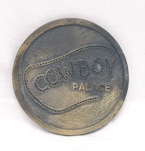 Hebilla de cinturón vintage Cowboy Palace 3" - Imagen 1 de 8