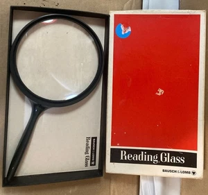 Vintage Bausch & Lomb 5" Len Magnifying Reading Glass In Original Box USA MADE! - Picture 1 of 1