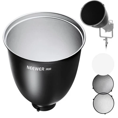 NEEWER FR30D 11.6" Reflector - Bowens Mount w/ 15°/30° Grids - Image 1 of 4