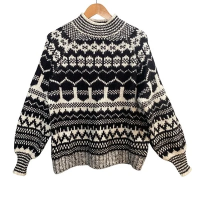 Suéter Fair Isle Para Mujer XL Nórdico Grueso Tejido Heritage Acogedor Cabaña Elegante Invierno Foto 1 de 4