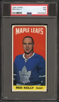 1964 TOPPS HOCKEY CARD #44 RED KELLY, PSA 7 NM (TORONTO MAPLE LEAFS) HOF - Image 1 of 2