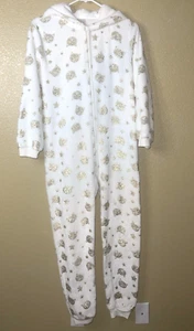 Pajamas Girl's Size 14 Children's Place One Piece With Gold Kitties and Stars - Picture 1 of 9