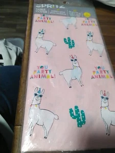 Spritz Pink Lama Table Cloth You Part Animal Design 53x84 - Picture 1 of 1