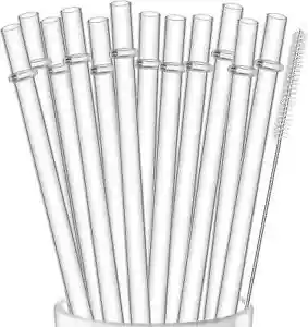 Becher Strohhalme Wiederverwendbar Hartplastik Klar für 16 20 30 Oz Yeti 0,5x0,3 in 12er Pack - Bild 1 von 3