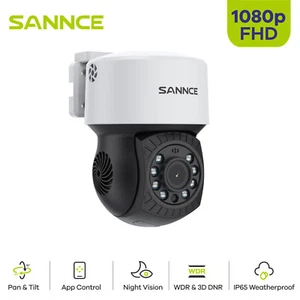 SANNCE 1080P Home Security PT Camera Pan Tilt Outdoor IR Night Vision Waterproof - Picture 1 of 14